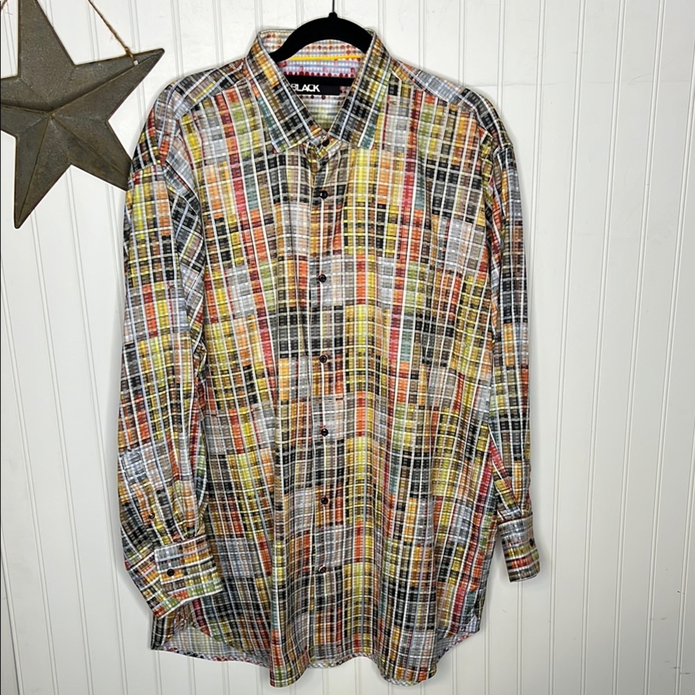 Westport Men's Multicolor Checkered Button Down Shirt Size 2XL